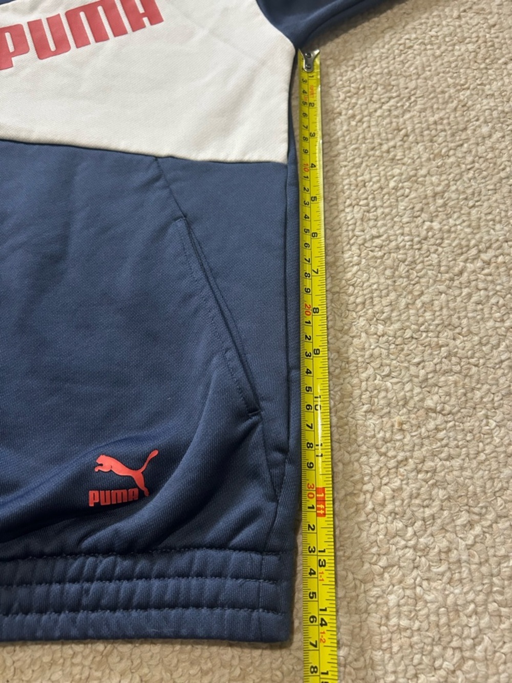PUMA Navy & White Half-Zip Pullover Womens Medium Athletic Warmup Sporty - Picture 14 of 14